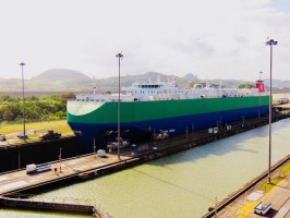 Big Ship Miraflores Lock Panama