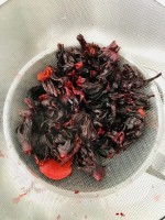 Soaked dried Hibiscus Food Agua de Jamaica