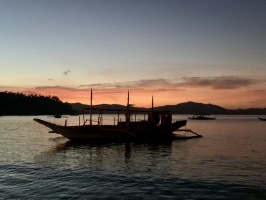 Sunset Boat Port Barton Philippines
