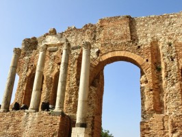 Taormina Greek Theater close up East Sicily Italy Travel Blog Inspirations