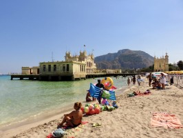 Pier Mondello Beach Mondello Palermo Region Sicily Italy Travel Blog