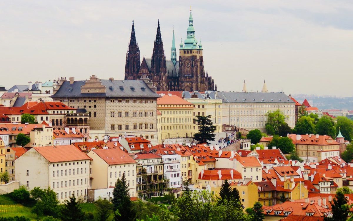 Overview skyline over Prague; Prague City Trip Travel Blog Inspirations