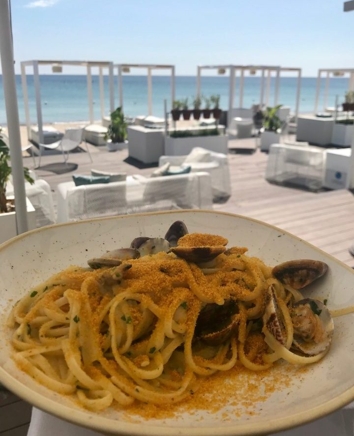 Pasta at Beach club Frontemare in Cagliari Sardinia, Sardinia Travel Blog Inspirations