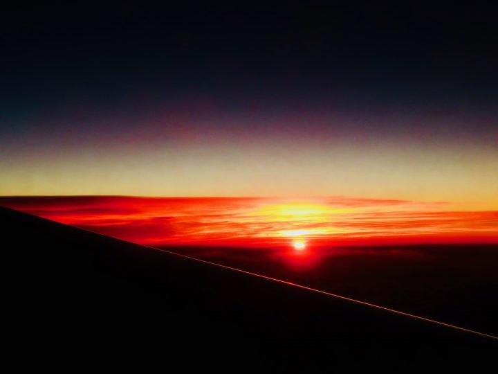 Sunset Plane leaving Cagliari Sardinia, Sardinia Travel Blog Inspirations
