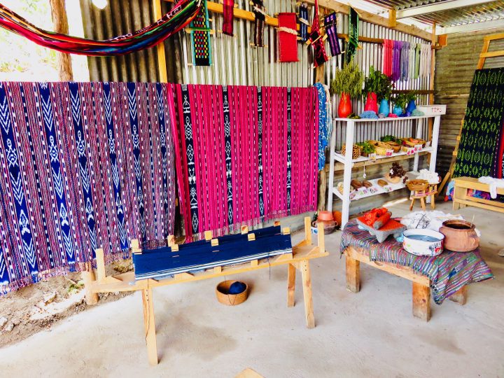 Women working on Textiles in Atitlán Guatemala, Guatemala Travel Blog