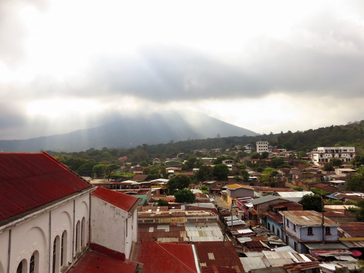 View over de volcanoes from the Iglesia in Juayúa on the Ruta de las Flores El Salvador, El Salvador Travel Blog